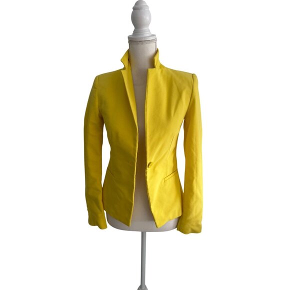ZARA Basic Women's Yellow Jacket Blazer Size Small - Picture 6 of 8